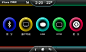 UI设计-点歌台-扁平配色-渐变色-界面-车载配色-汽车显示屏