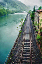 湖泊鐵路，阿爾卑斯山，瑞士。 #街景# #城市风光#