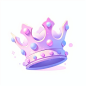 crown 3d icon,cartoon,clay material,isometric,3D rendering,smooth and shiny!Cute, girly style,Pastel colors,spot light,white background,Best Detail, HD, high resolution，Trending on Nintendo