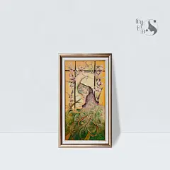 梅姬映画 孔雀装饰画手绘油画客厅壁画现代简约玄关挂画卧室墙画-淘宝网