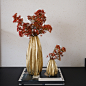 ladylike出口欧洲花瓶摆件客厅金色白色陶瓷插花现代简约家装饰品-淘宝网