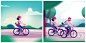 SAFE BIKING : Illustration, character design and animations for the promotion of safe biking with Velo Quebec. In collaboration with Shed studio (Montreal)