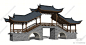 中式景观桥SU模型下载【ID:1111878192】