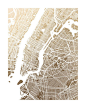 【知识星球：地产重案】New York City Map by Alex Elko Design for Minted