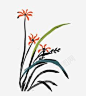 水墨水仙花