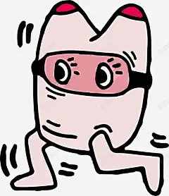 手绘抽象猪蹄靓仔形象 免费下载 页面网页 平面电商 创意素材