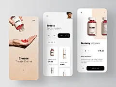 Hims-RonDesignLab在Dribbble上的药房移动应用程序