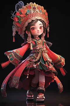 苗族少数民族人物模型