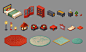 Isometric. Chinese bedroom, Nastia Koval : Isometric art for mobile game. Bedroom objects. Chinese style