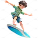 夏天通用3D夏日运动人物元素素材