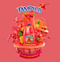 Tampico - Color Your World : We're proud to share these 4 illustrations we created with the wonderful people at Macias Creative for Tampico Beverages. The concept was to create a series of bright, surreal, crazy, joy-filled worlds to represent their fruit