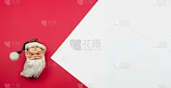 创意和简约的圣诞老人圣诞布局。