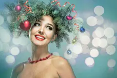 圣诞主题头饰美女人物46644_名星模特_人物类_图库壁纸_联盟素材