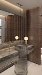 So classical design idea of the bathroom, which looks so luxury, different and stunning!