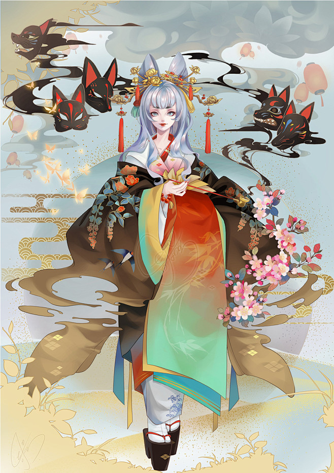 和风插画-古田路9号-品牌创意/版权保护...