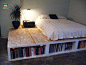 创意家居设计之DIY手工制作木质书柜见榻榻米创意床