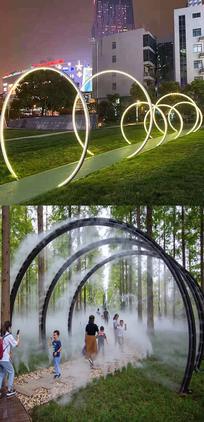 水雾门网红打卡地拍照游乐设备景区引流设施户外夜市发光互动装置-淘宝网-花瓣网