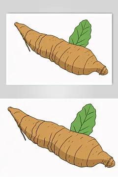 AI数字艺术天麻中草药药材插画-众图网