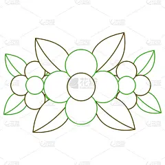 三花叶天然花卉装饰