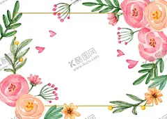 花朵展板 【酷图网】手绘,玫瑰花,花朵,展板,素描,插画,海报,背景,装饰,画