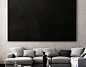 Sofa and black painting