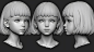 唯美少女头部_Zbrush雕刻头像参考 322P-欧美卡通-原画插画,头部,三视图,女性,少女,微元素 - 头部,三视图,女性,少女,原画,设计,欧美,卡通,Q萌 - Element3ds.com!