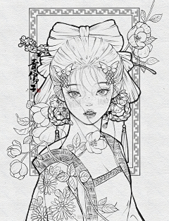 大嘴鸭头采集到插画线稿练习
