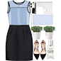 A fashion look from February 2014 featuring blue dress, black pumps and Balmain. Browse and shop related looks.