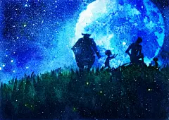 大圣归来小星空-乔小白_大圣归来,水彩,星空_涂鸦王国插画