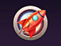 质感小火箭图标icon