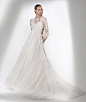 【Elie Saab设计9款pronovias 婚纱】6- Pronovias 2015- MAUI - Wedding dress three quarter sleeves #婚纱2015# #婚纱缎#  #优雅# #时尚# @成都上锦婚纱定制 