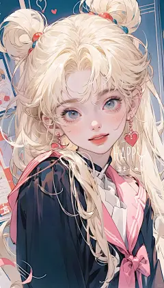美少女战士壁纸 | 元气满满水手服小兔