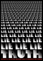 “LIE LIE LIE TRUTH”海报，2019，马里奥·富恩特斯，厄瓜多尔