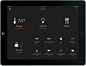 Black Ipad with smart home interface