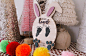 个性化复活节足迹纪念品标志，定制新生儿礼物创意，一些兔子爱你，复活节儿童工艺品，我的第一个复活节 - Etsy