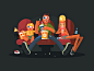 Family in cinema