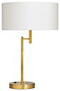 Contemporary Kichler Ryder Brushed Brass Swing Arm Table Lamp - contemporary - table lamps - Lamps Plus