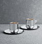 Georg Jensen Tea with Georg Espresso Cup with Saucer Set 茶道系列 不鏽鋼 義式咖啡杯