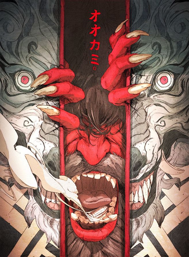 【更新】超赞的鬼神风插画，拿来纹身不错丨...