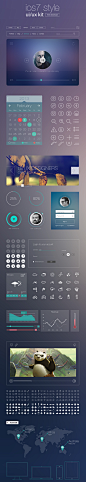 #UI# #iOS7#http://www.behance.net/gallery/ios7-style-ui-kit/11459737