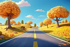 道路景观户外高速公路。AI 生成的图像由 rawpixel 提供。