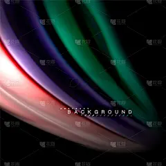 流体混合颜色矢量波抽象背景设计。彩色网波