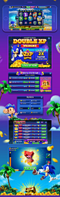 Sega Slot Game - UI Design : UI/UX design, Icons Design, Promotional popups for mobile Slots Game. Work for SEGA® developed by Foxcub games company.