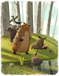 Children book Illustration.Story about how the forest animals preparing for war :)Used photoshop and wacom intuos.