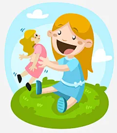 外国小孩免抠素材_新图网 https://ixintu.com 可爱女孩 外国小孩 玩耍女孩