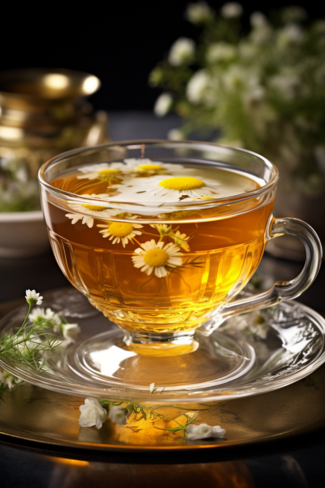 菊花茶二十四节气秋分摄影图