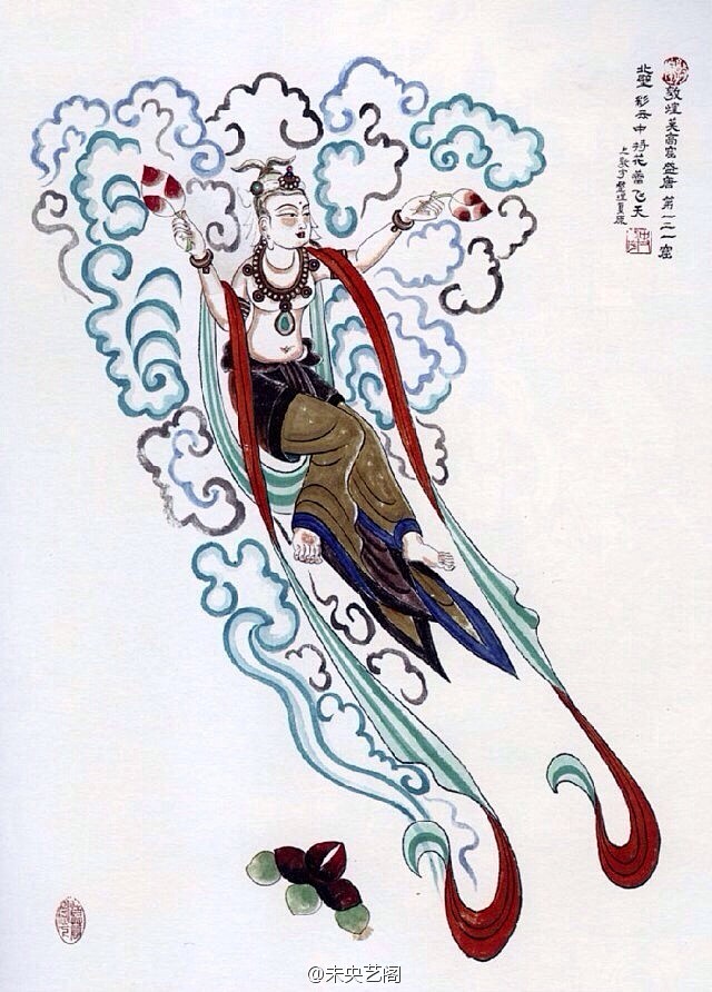 艺画阁张大千的仕女图精道在于其神忽其貌这种气质来自于他对敦煌石窟