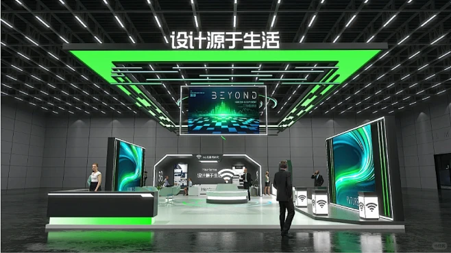 ⭕四面开口|科技感展台设计搭建-花瓣网
