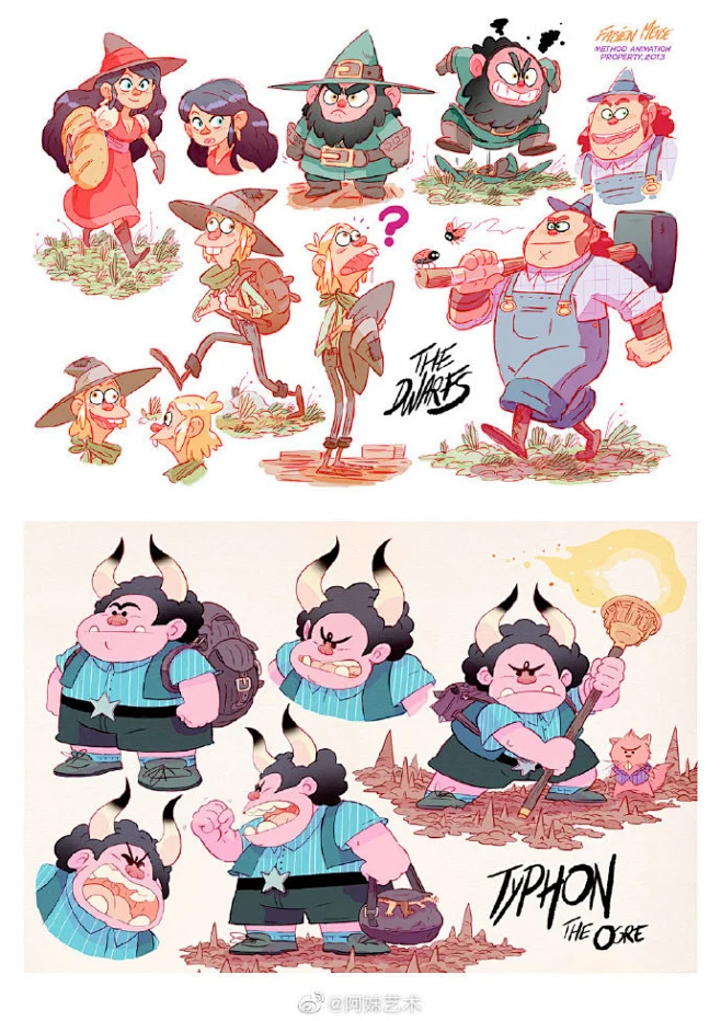 动画卡通造型设计欣赏 by：法国概念设计师Fabien Mense ，笔下人物造型生动有趣，勾勒线条简单轻松，显得人物更有灵动感，很喜欢这些 ...