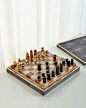 AERIN Chocolate Shagreen Chess Set